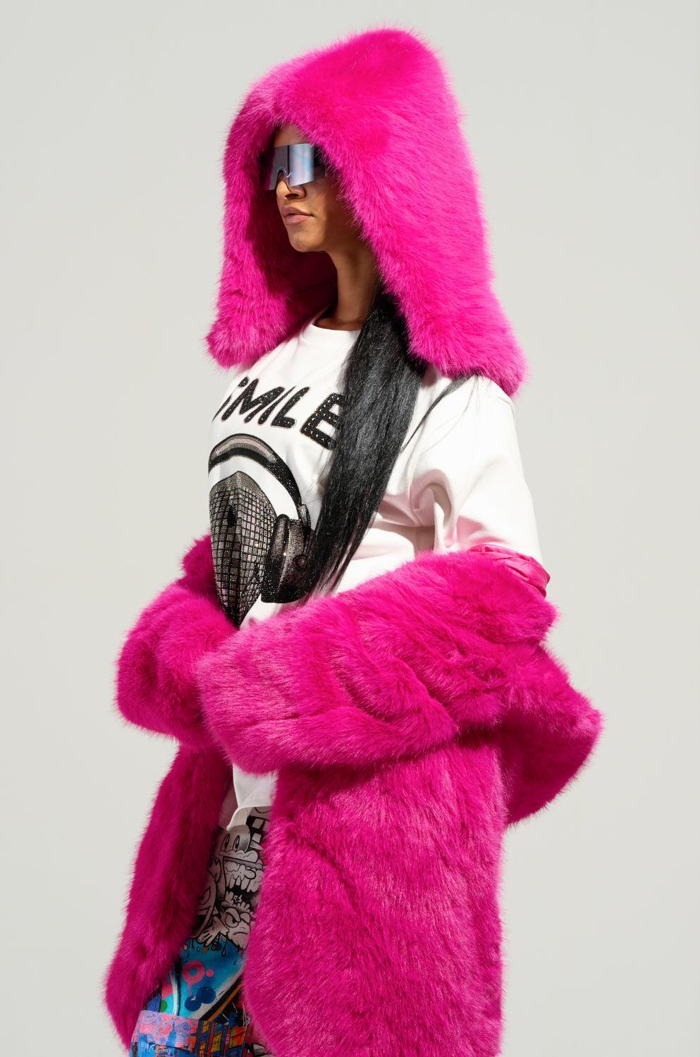 STAND ON IT FAUX FUR HOOD Product Image