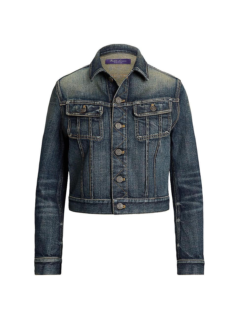 Womens Rigby Cropped Denim Trucker Jacket Product Image