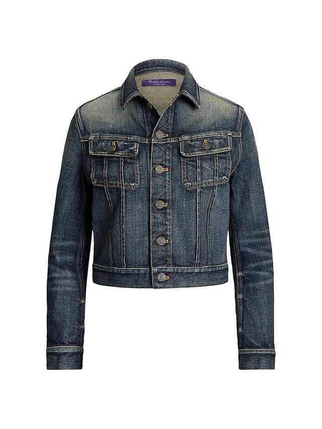 Womens Rigby Cropped Denim Trucker Jacket Product Image