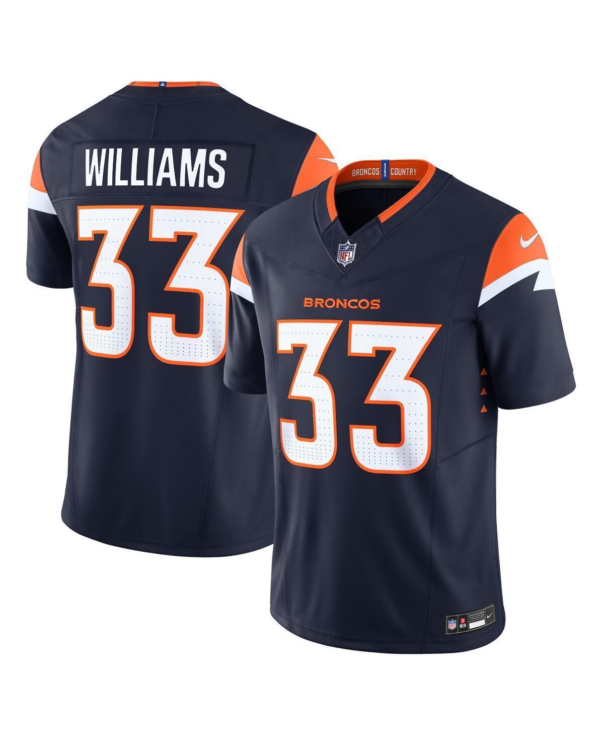 Nike Mens Javonte Williams Denver Broncos Alternate Vapor F.u.s.e. Limited Jersey - Navy Product Image