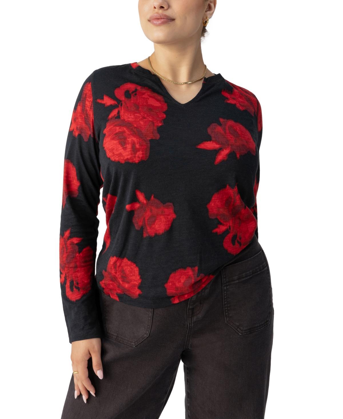 Sanctuary Womens Printed Long-Sleeve T-Shirt Product Image