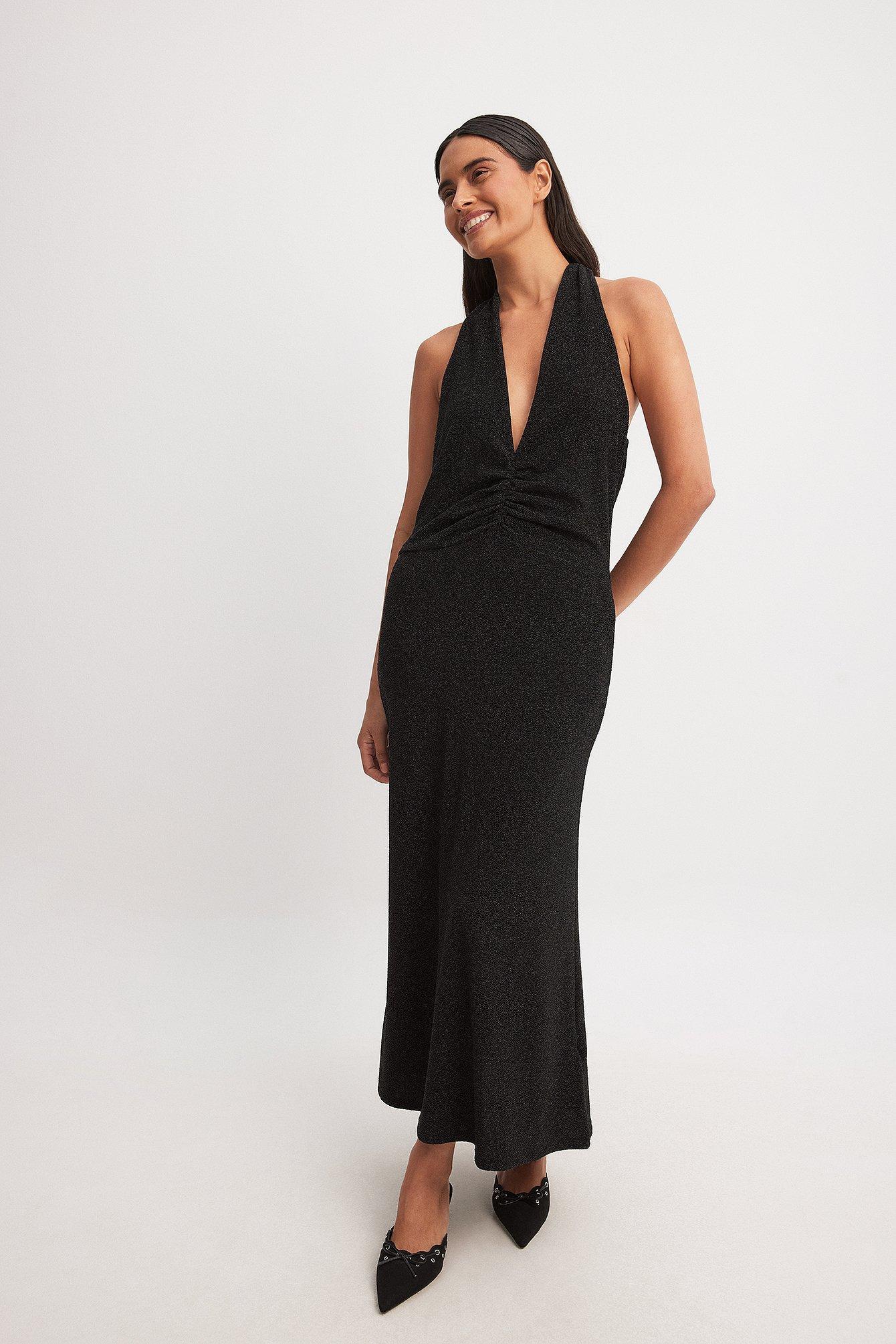 Lurex Halterneck Midi Dress Product Image