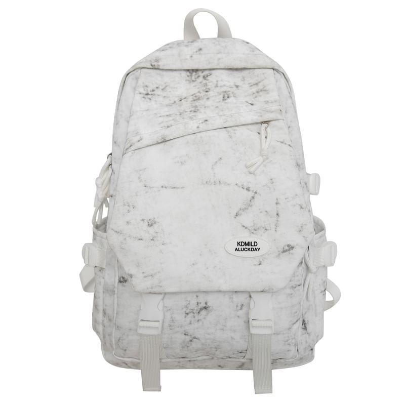 Tie Dye Applique Multi-Pocket Backpack Product Image