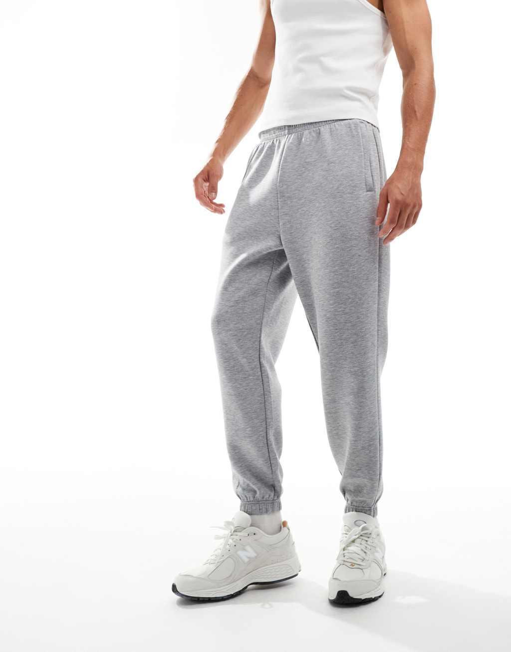 ASOS 4505 Icon quick dry tapered fit performance joggers in heather gray Product Image