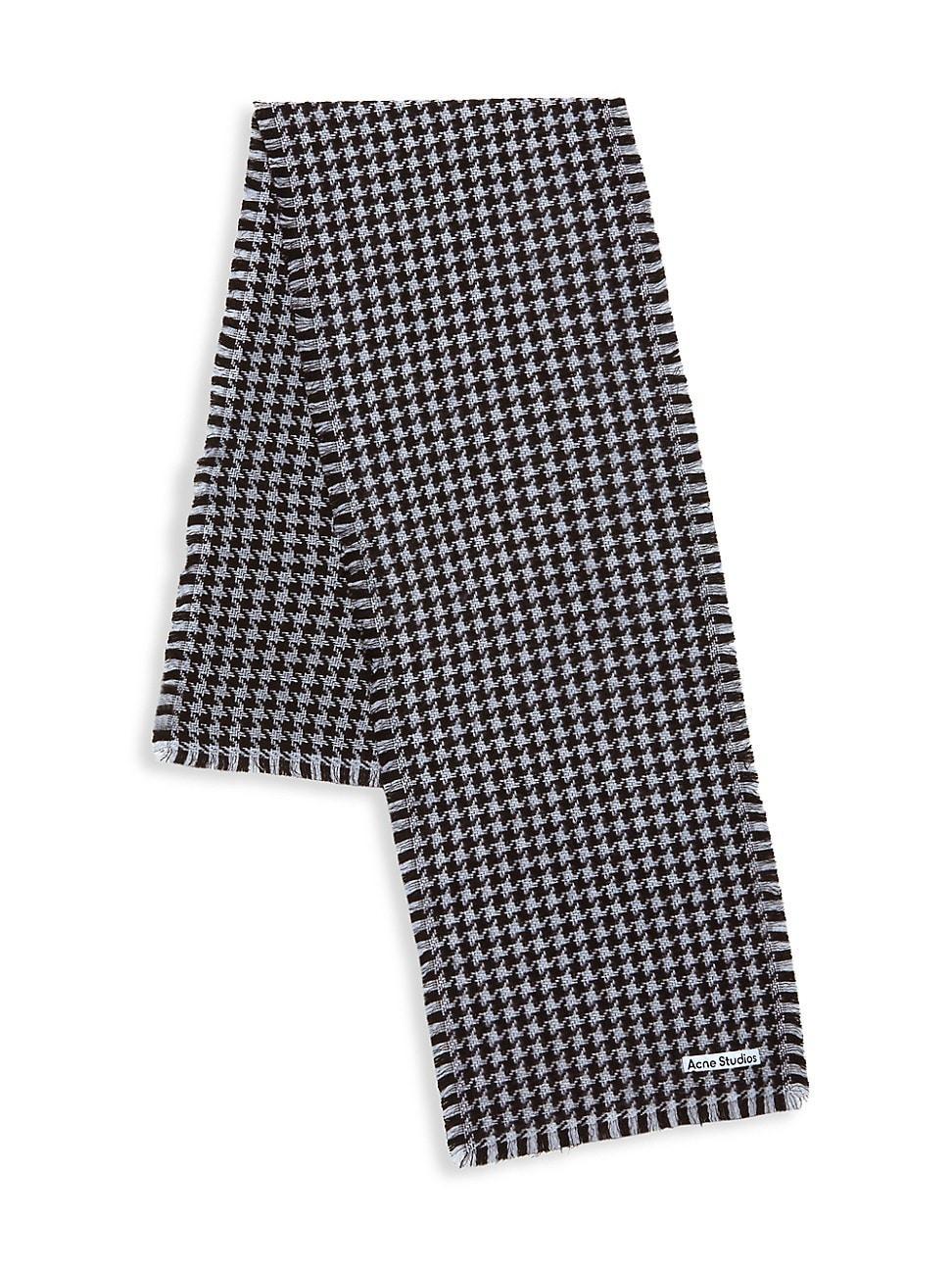 Mens Unisex Houndstooth Wool Scarf Product Image