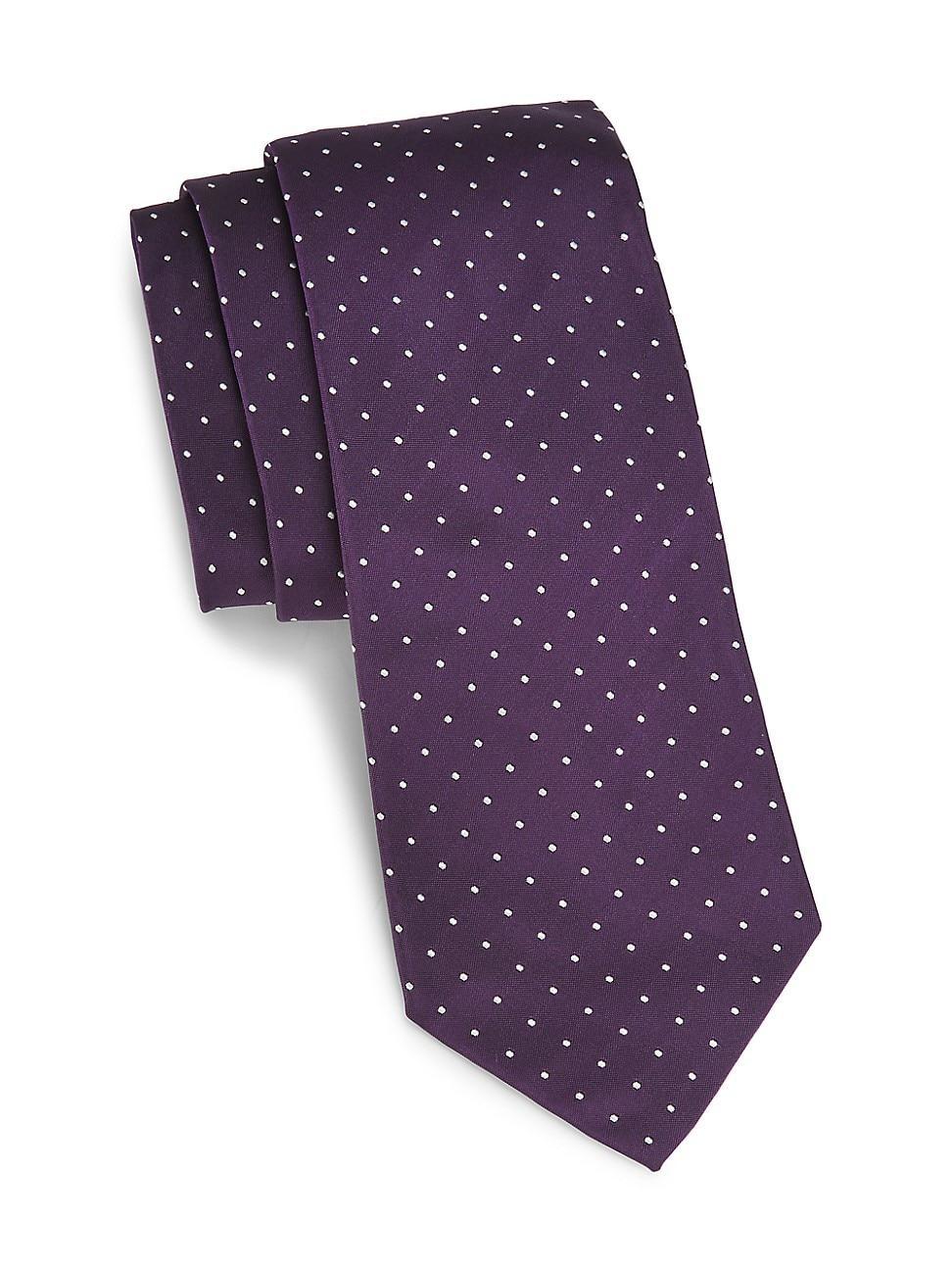 Mens Pin Dot Silk Tie Product Image