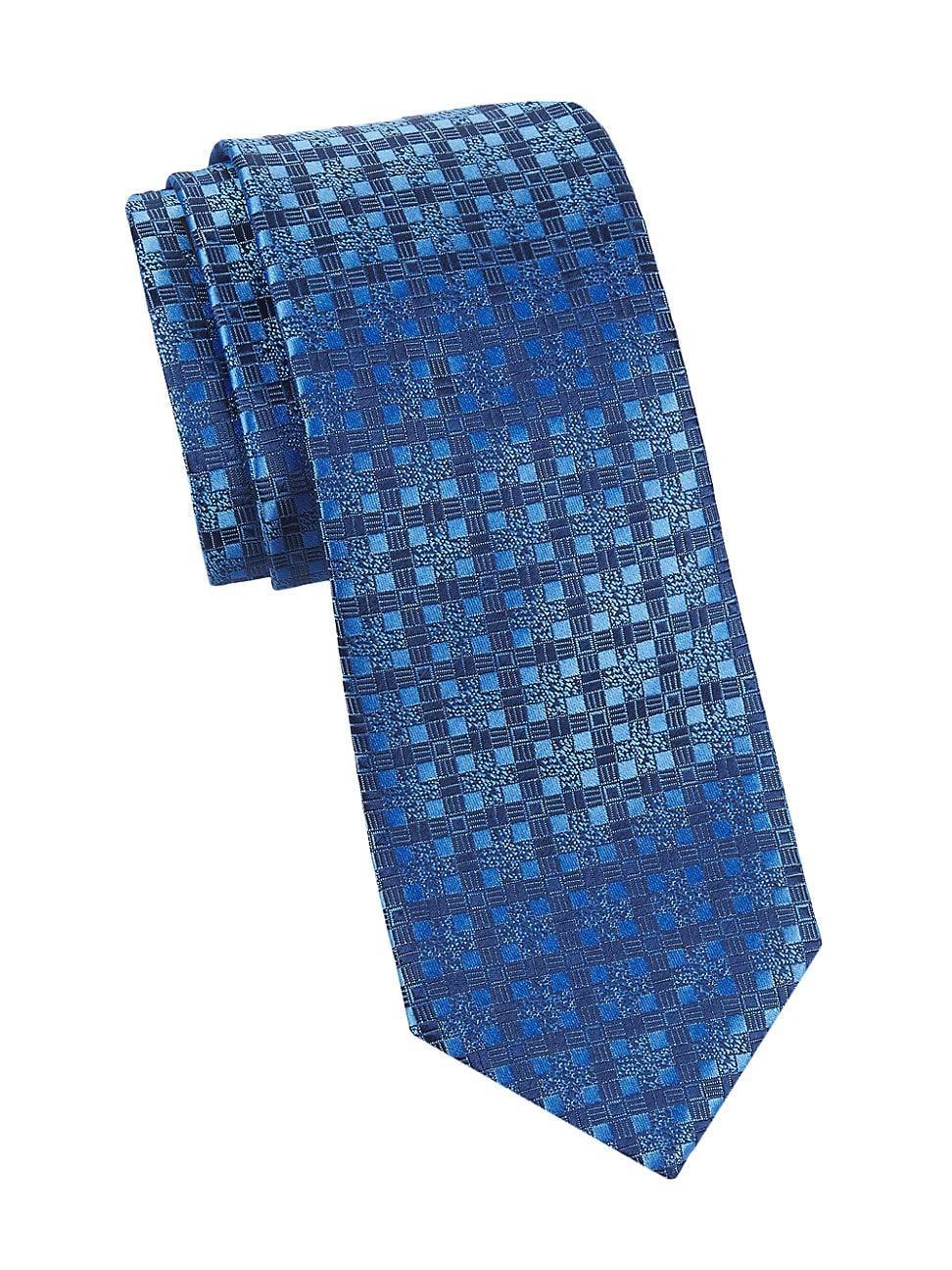 Mens Tonal Plaid Woven Silk Tie Product Image