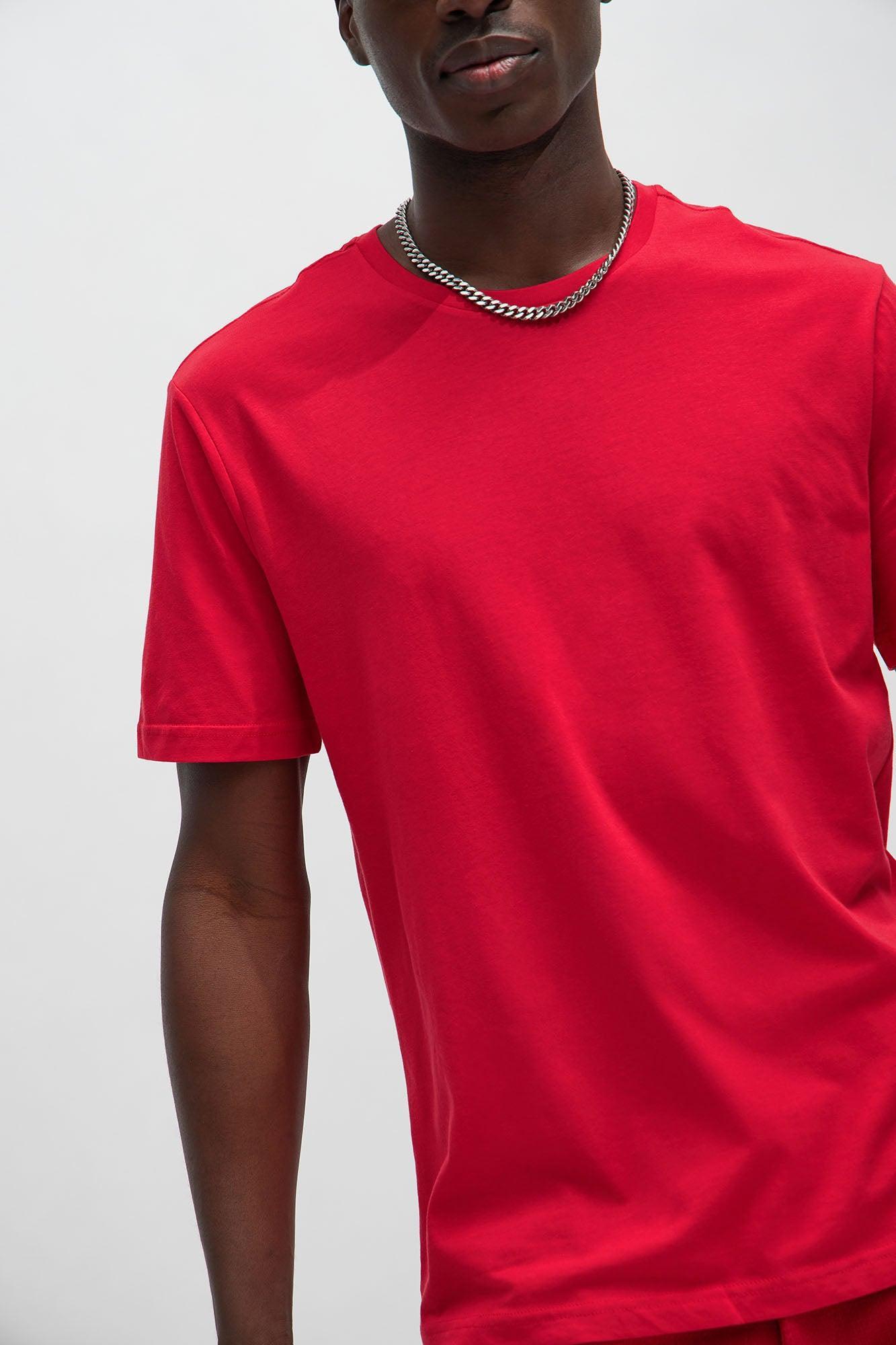 Essential Crew Tee - Red Product Image