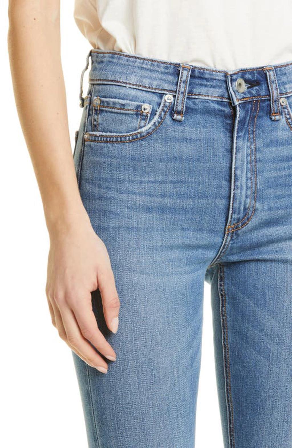 Nina High-rise Flared Stretch-denim Jeans In Clean Mick Product Image