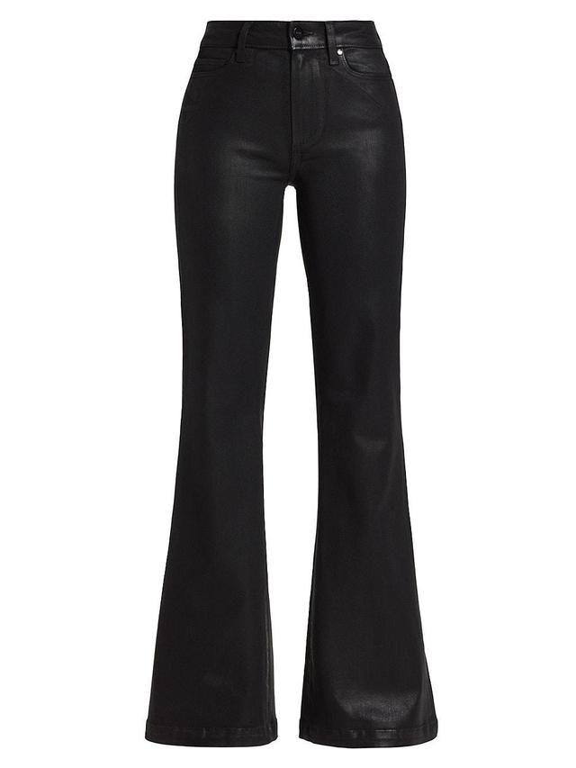 Womens Genevieve High-Rise Coated Stretch Flare Jeans Product Image