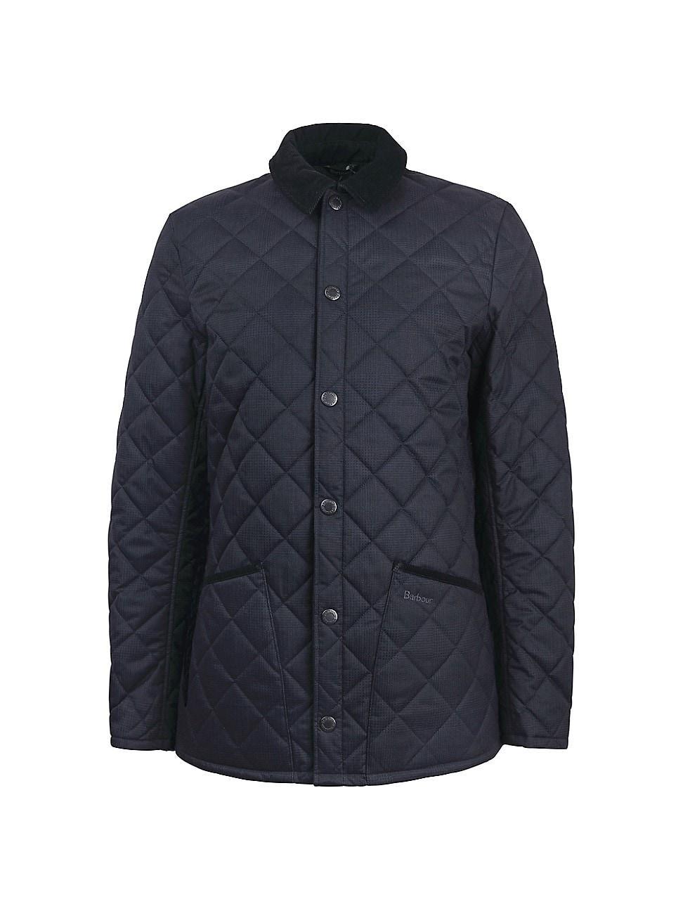 Barbour Checked Heritage Liddesdale Quilt Jacket Navy. (also in ). Product Image