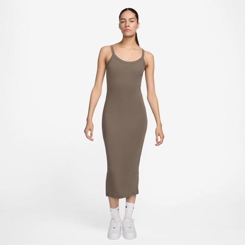 Nike Womens Nike NSW Chill Knit Rib Tank Dress - Womens Black Product Image