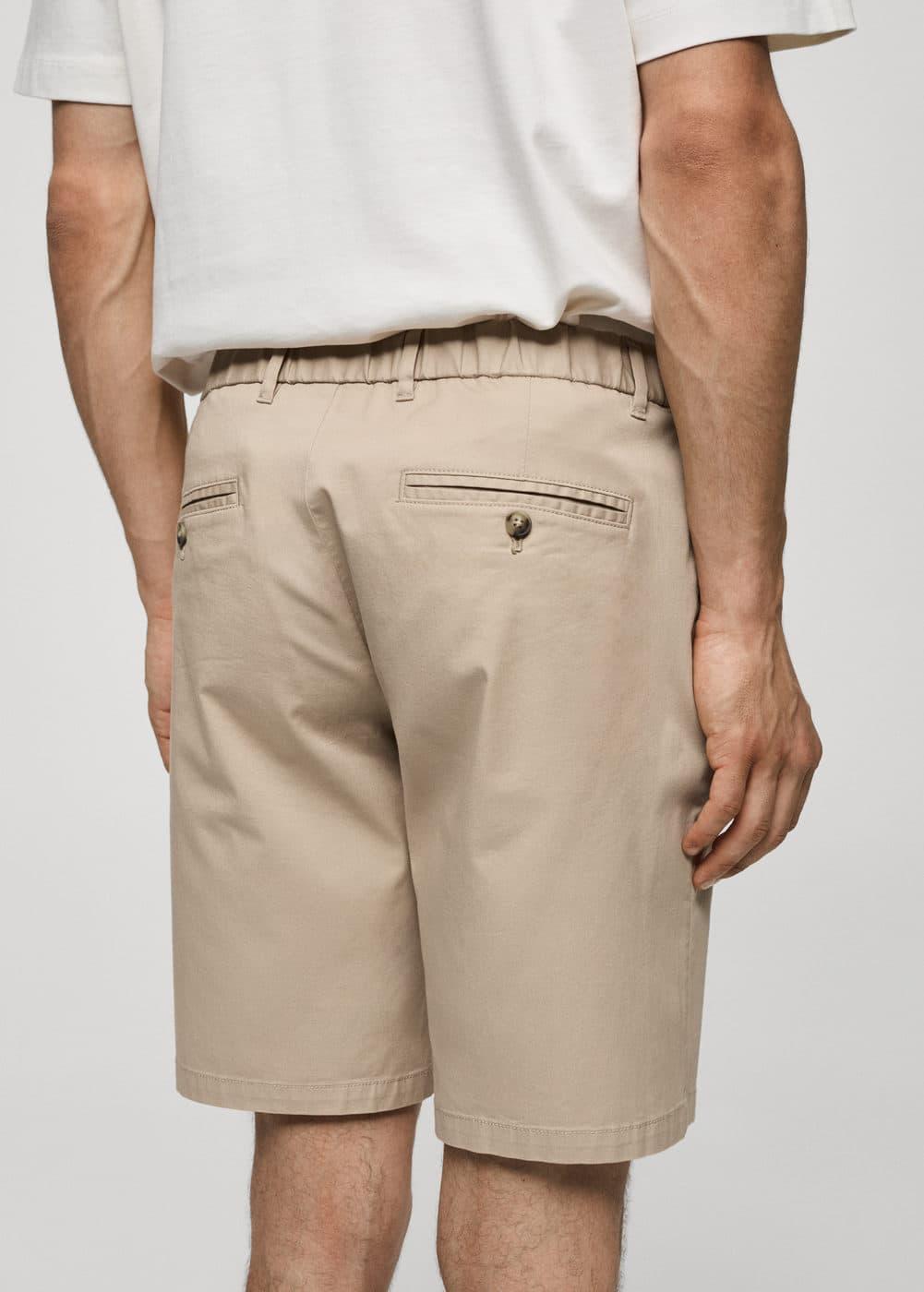 MANGO MAN - Slim-fit chino cotton bermuda shorts beigeMen Product Image