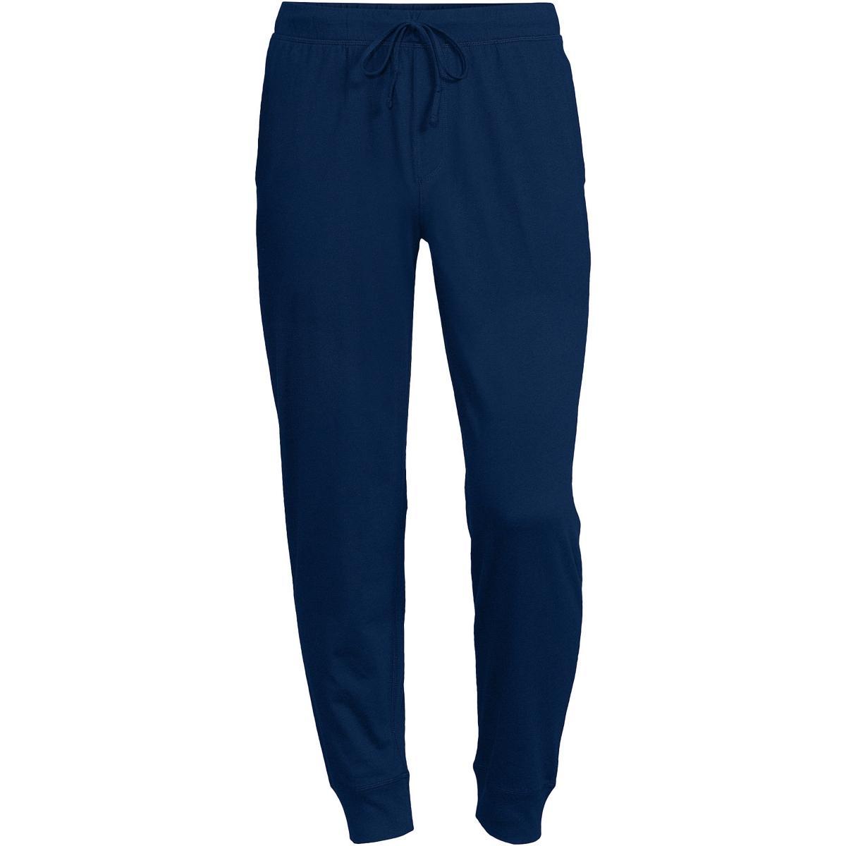 Mens Lands End Knit Jersey Joggers Blue Product Image