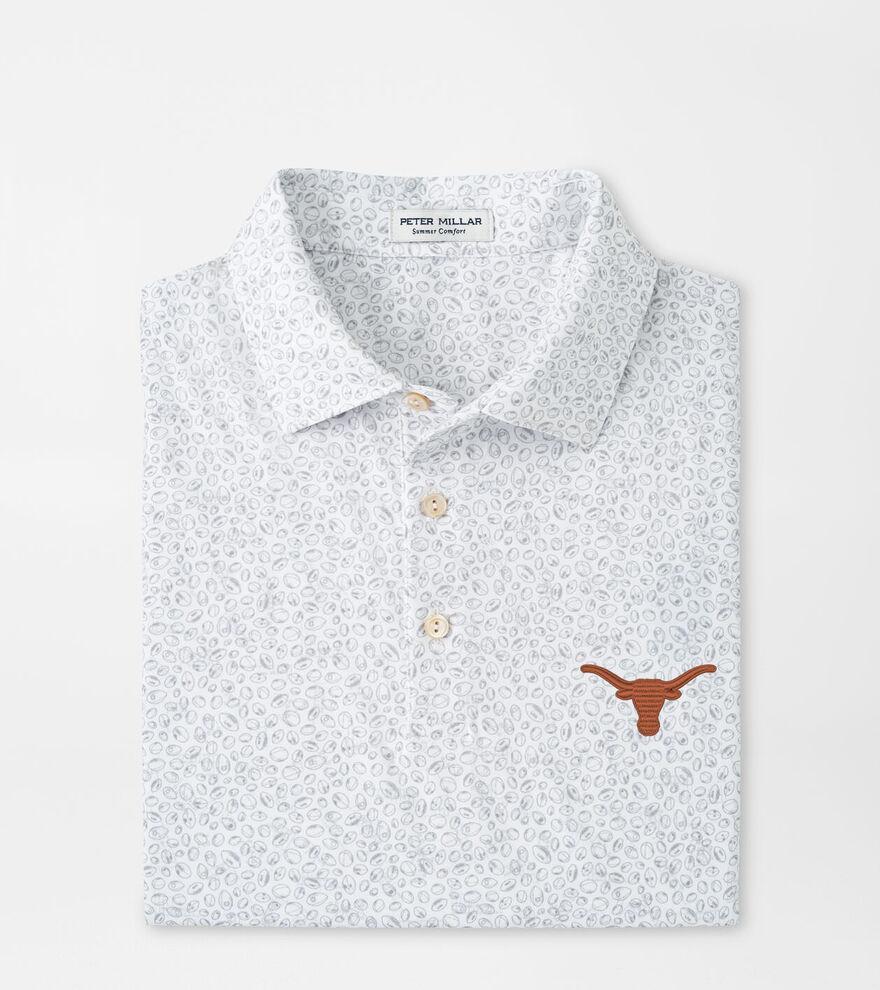 Peter Millar Mens Texas Blitz Performance Polo | Color: White / Gale Grey | Size: 3XL Product Image