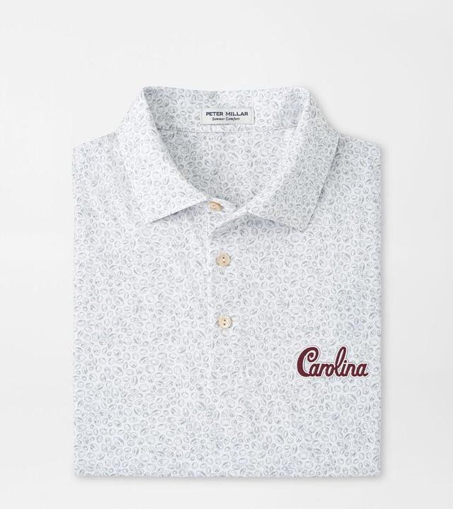 Peter Millar Mens South Carolina Blitz Performance Polo | Color: White / Gale Grey | Size: 3XL Product Image