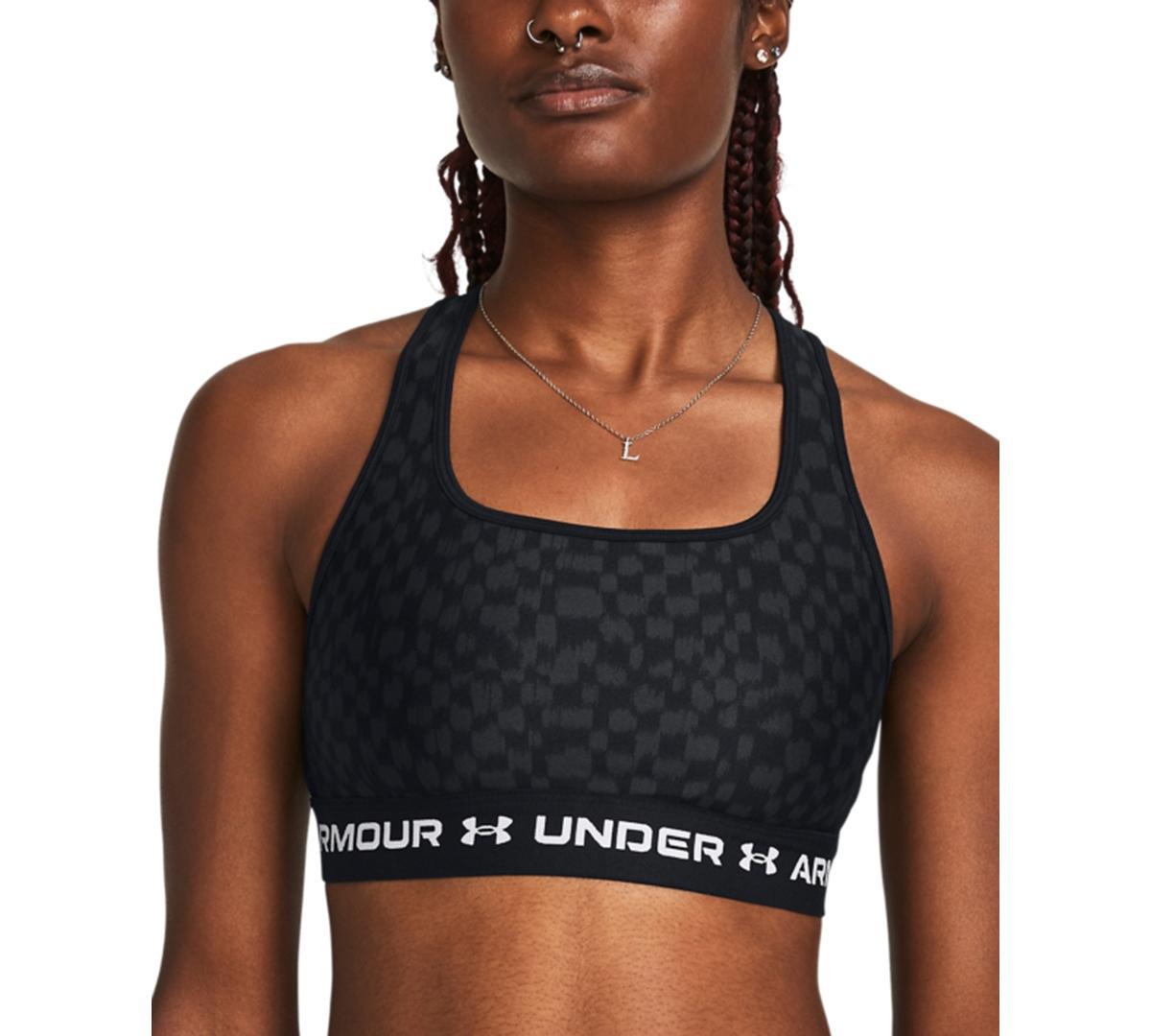 Womens Armour Mid Crossback Printed Sports Bra Product Image