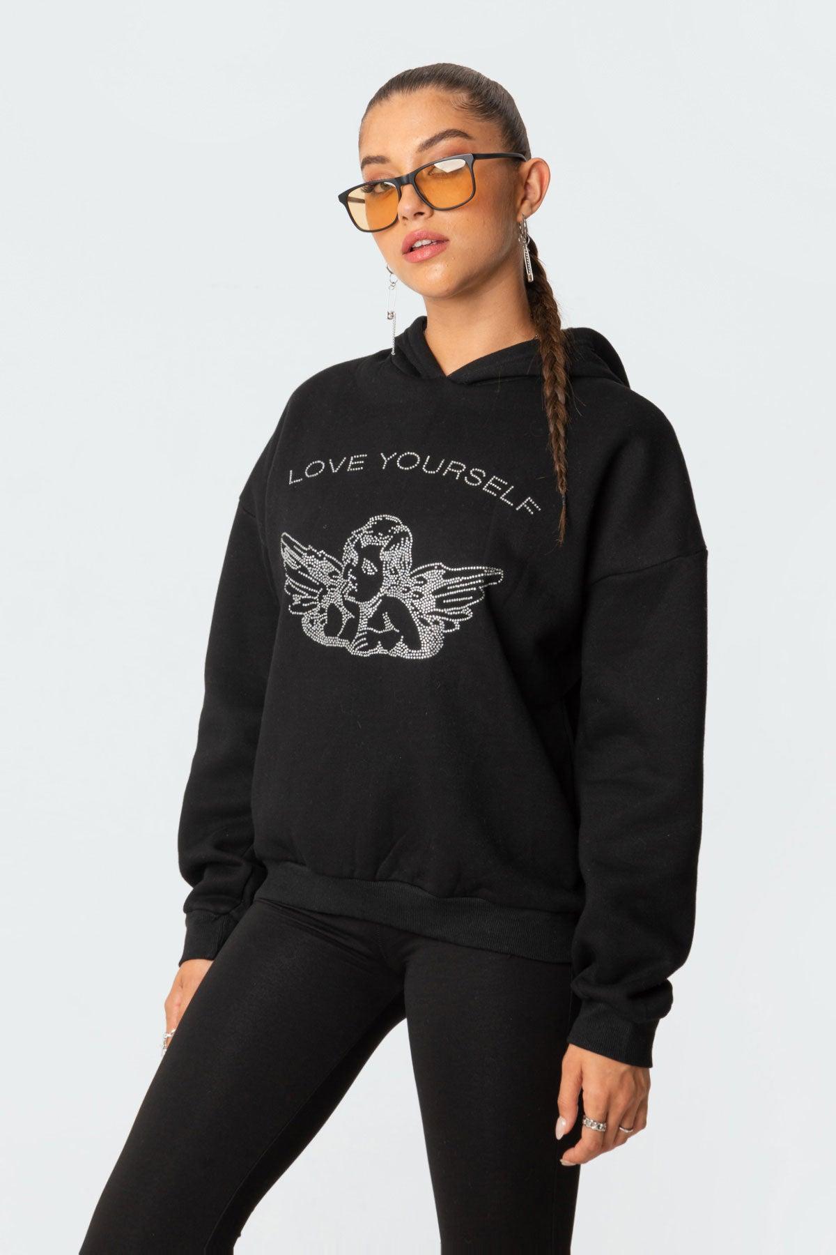 Angie Rhinstone Hoodie Product Image