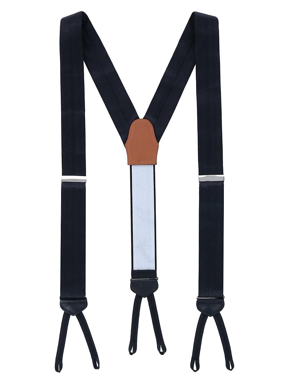 Trafalgar Classic Herringbone Silk Suspenders Product Image