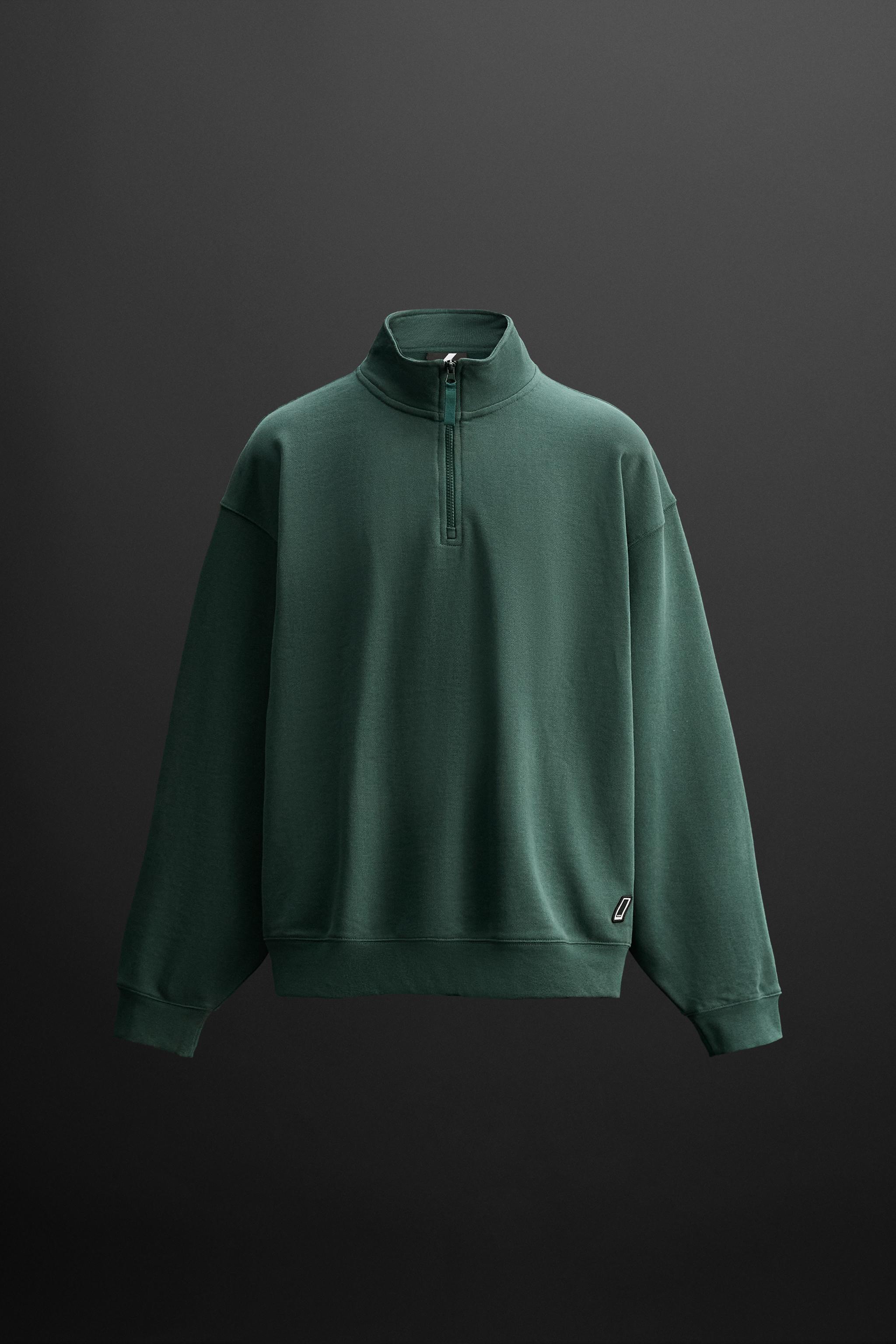 ZIP MOCK NECK SWEATSHIRT Product Image