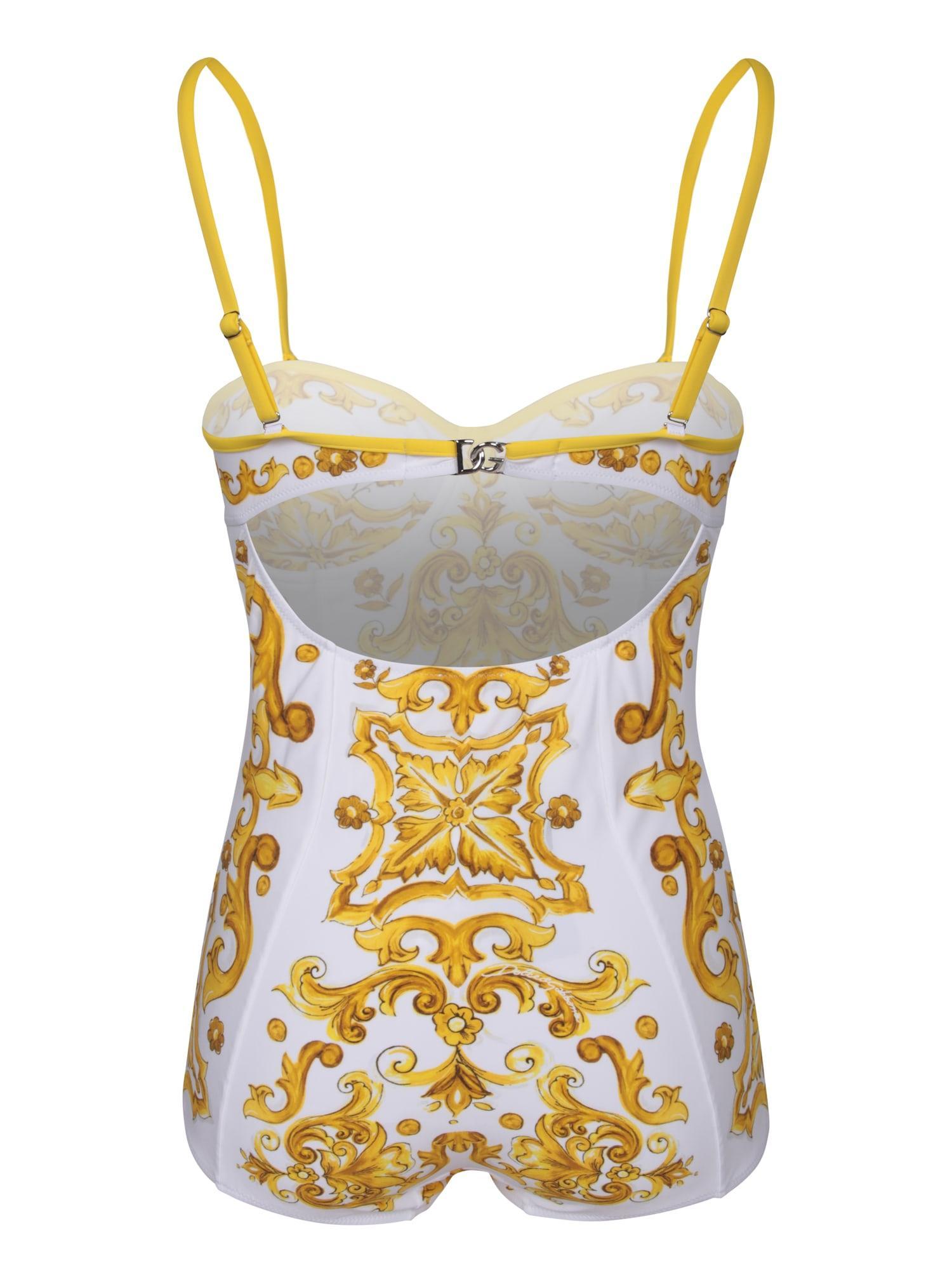 Yellow Maiolica One-piece Swimsuit Product Image