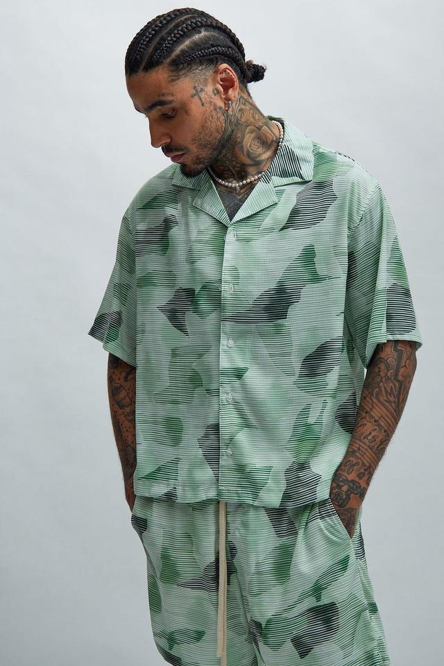 Baltic Textured Shirt - Green/combo Product Image