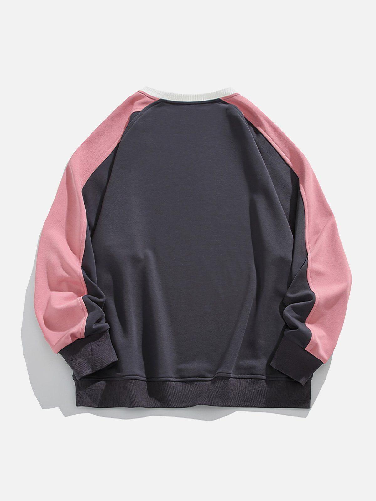 Aelfric Eden Patchwork Color Blocking Sweatshirt Product Image