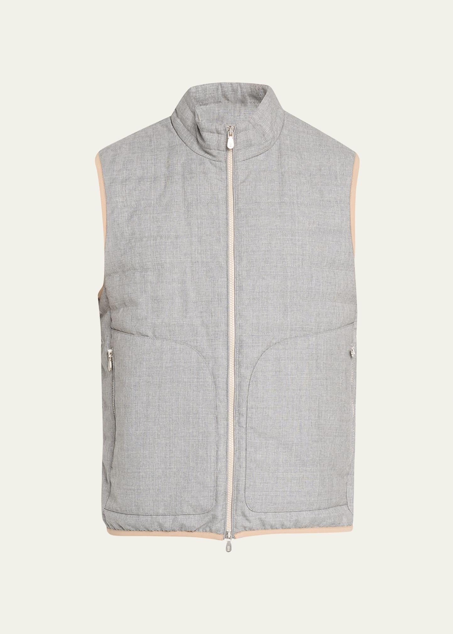 Mens Quilted Down Full-Zip Vest Product Image