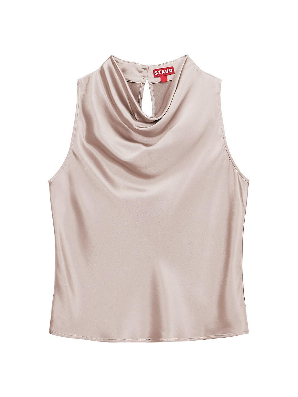 Womens Gesture Satin Draped Top Product Image