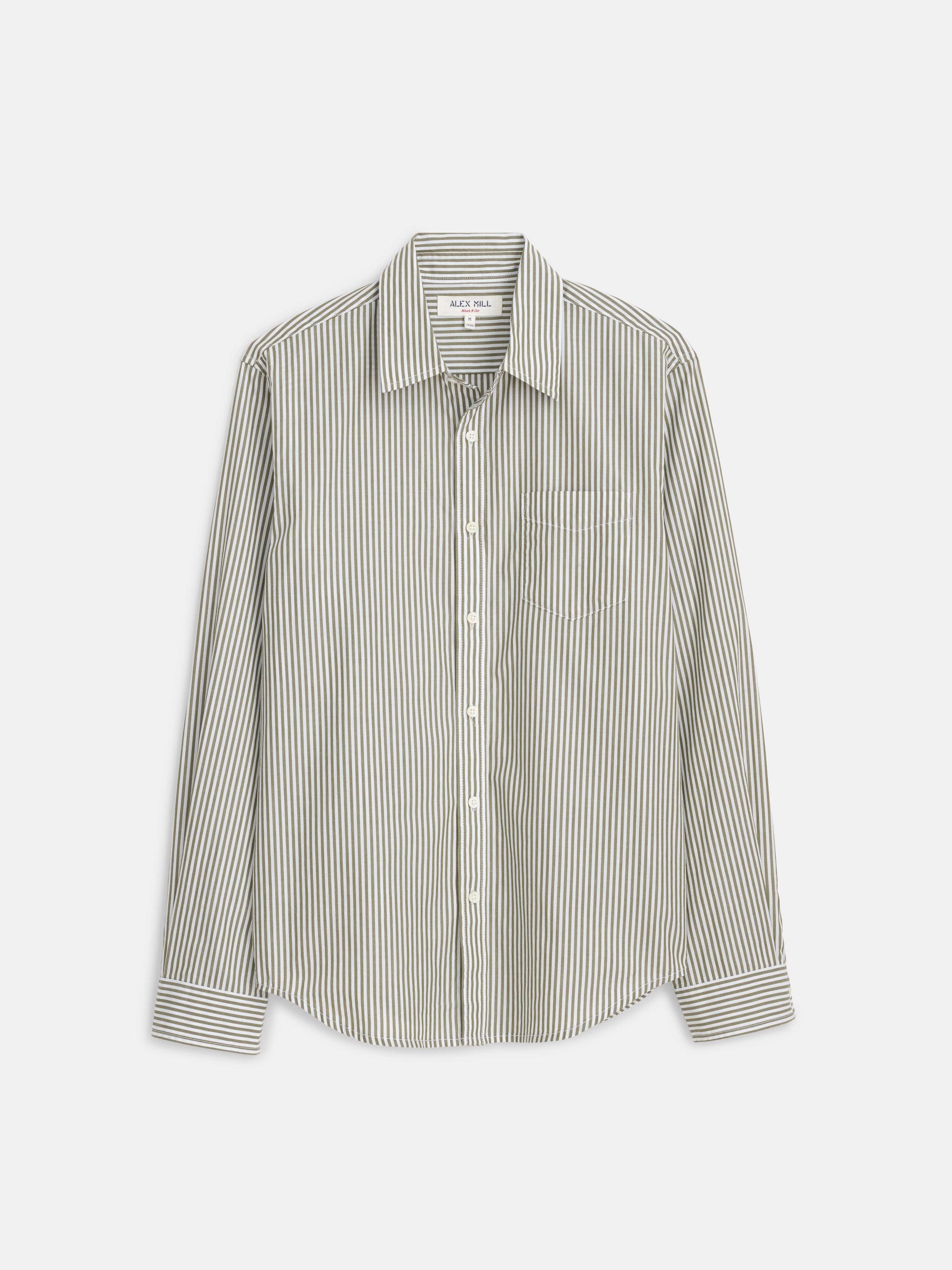 Mill Shirt in Striped Cotton Poplin Male Product Image