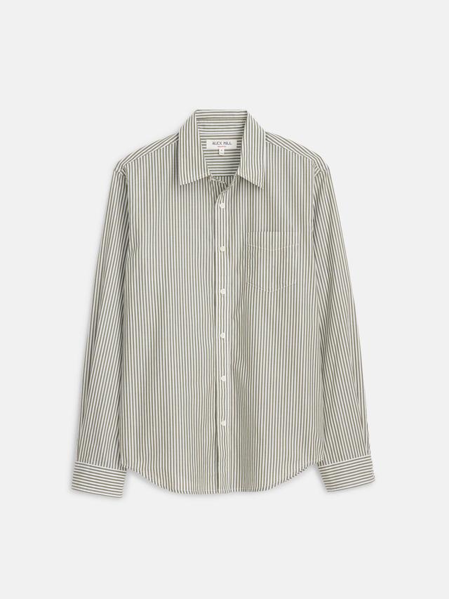 Mill Shirt in Striped Cotton Poplin Male Product Image