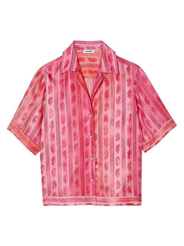 Womens Paisley Print Shirt Product Image