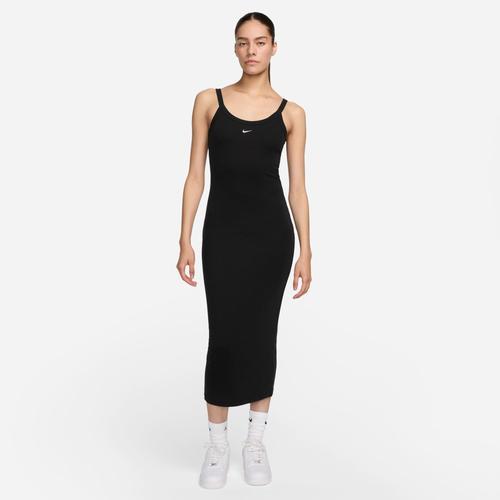 Nike Womens Nike NSW Chill Knit Rib Tank Dress - Womens Black Product Image