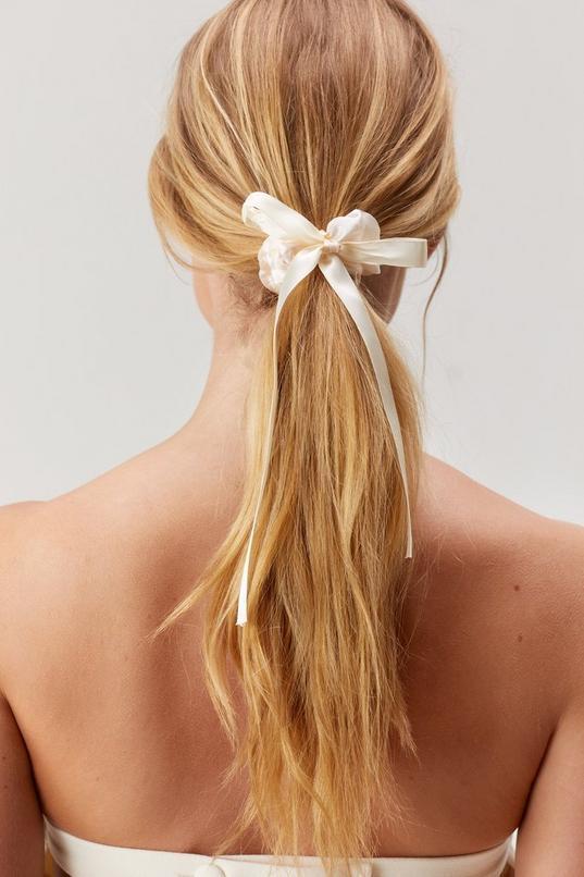 Satin Bow Hair Scrunchie Product Image