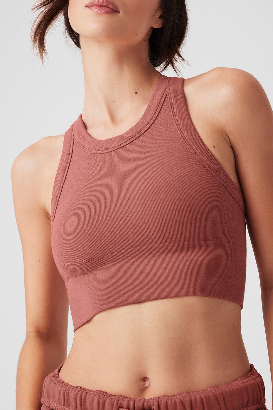 Seamless Delight High Neck Bra - Soft Terracotta Female Product Image