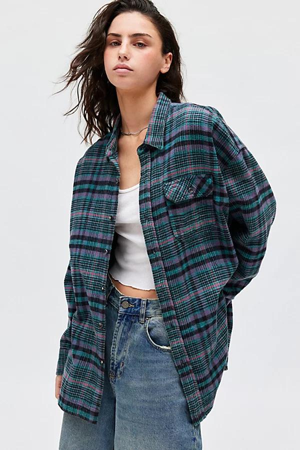 BDG Dani Oversized Flannel Shirt Womens at Urban Outfitters Product Image