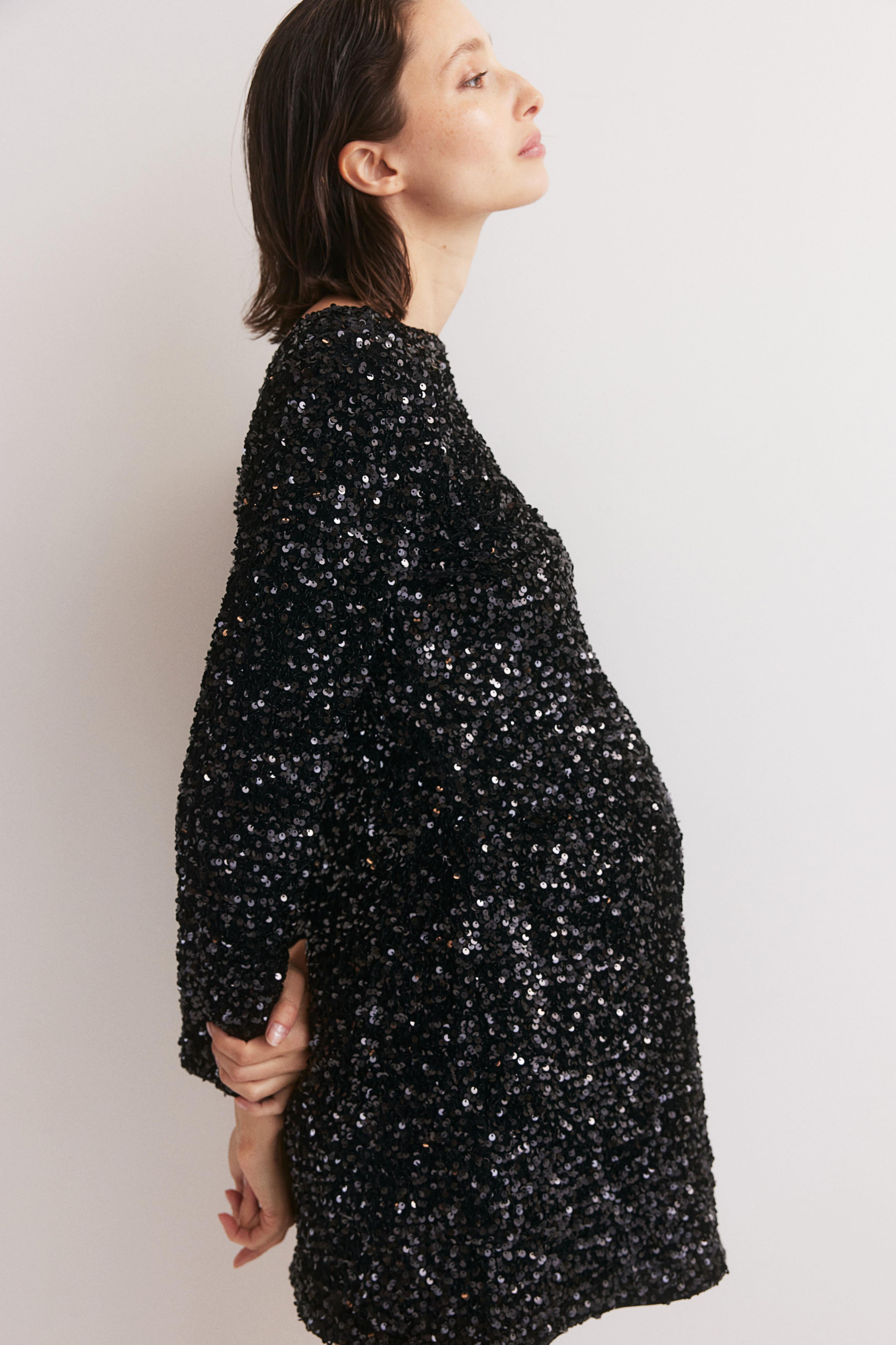 MAMA Sequined Dress with Low-Cut Back Product Image