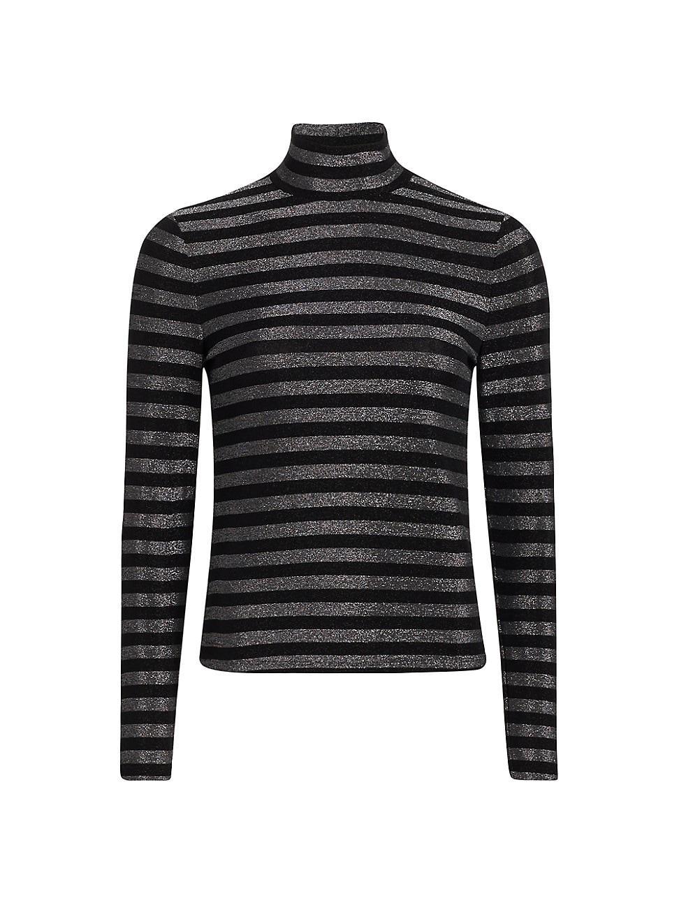 Womens Nate Striped Turtleneck Top Product Image