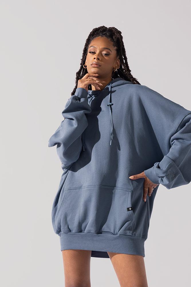 Long Cloud Hoodie - Blue Steel Product Image