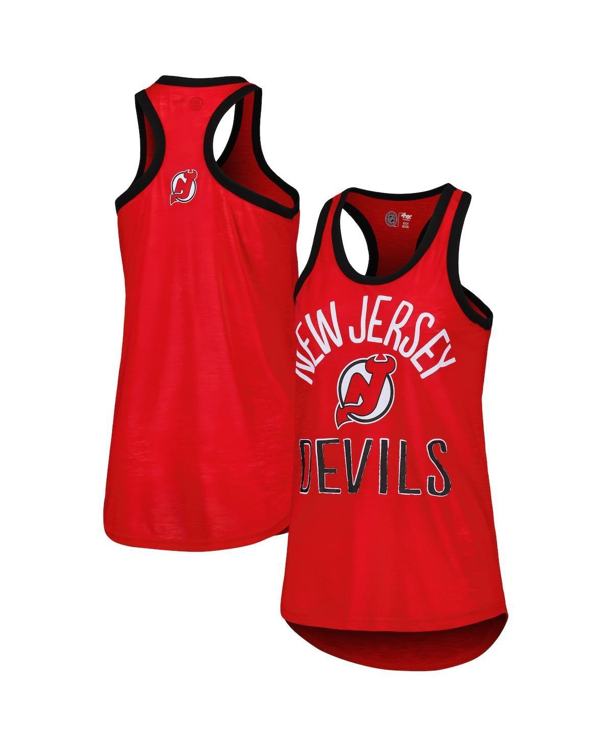 Womens G-III 4Her by Carl Banks Red New Jersey Devils First Base Racerback Scoop Neck Tank Top Product Image