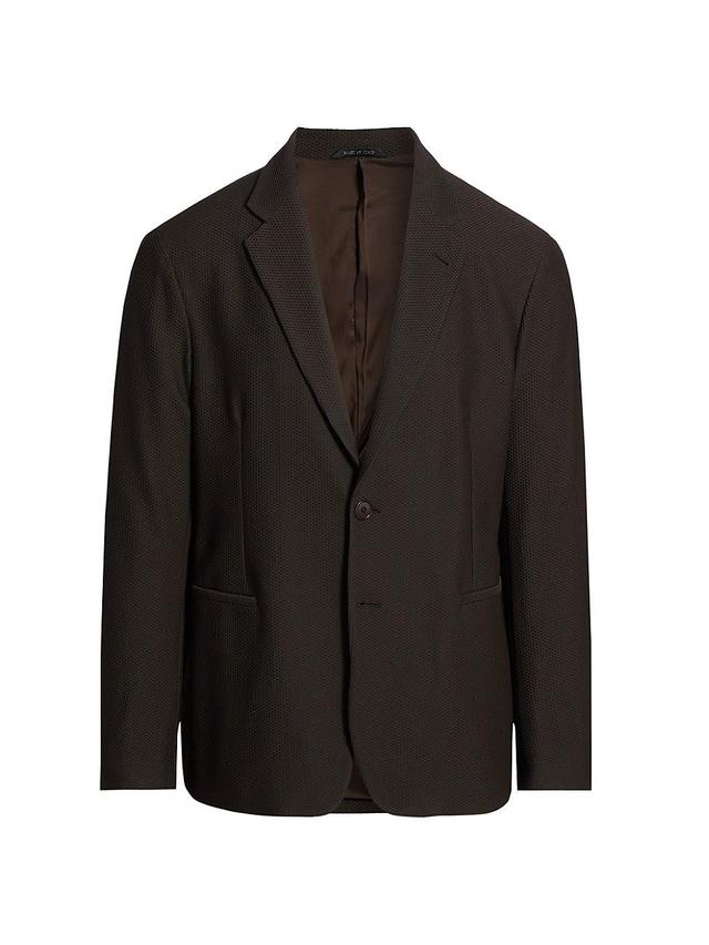 Mens Nylon Rice Stitch Two-Button Blazer Product Image