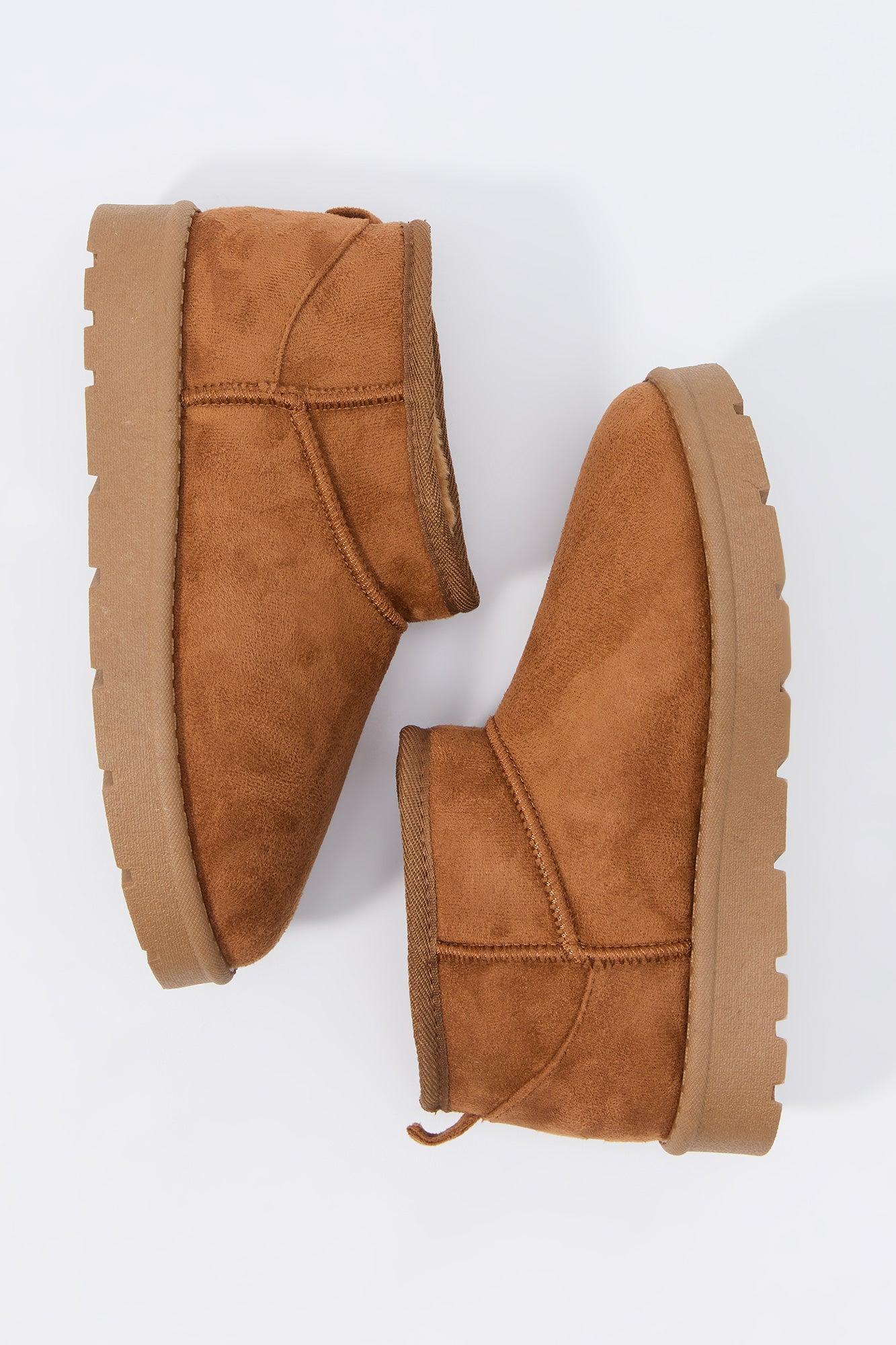 Faux Suede Platform Ankle Booties Female product image