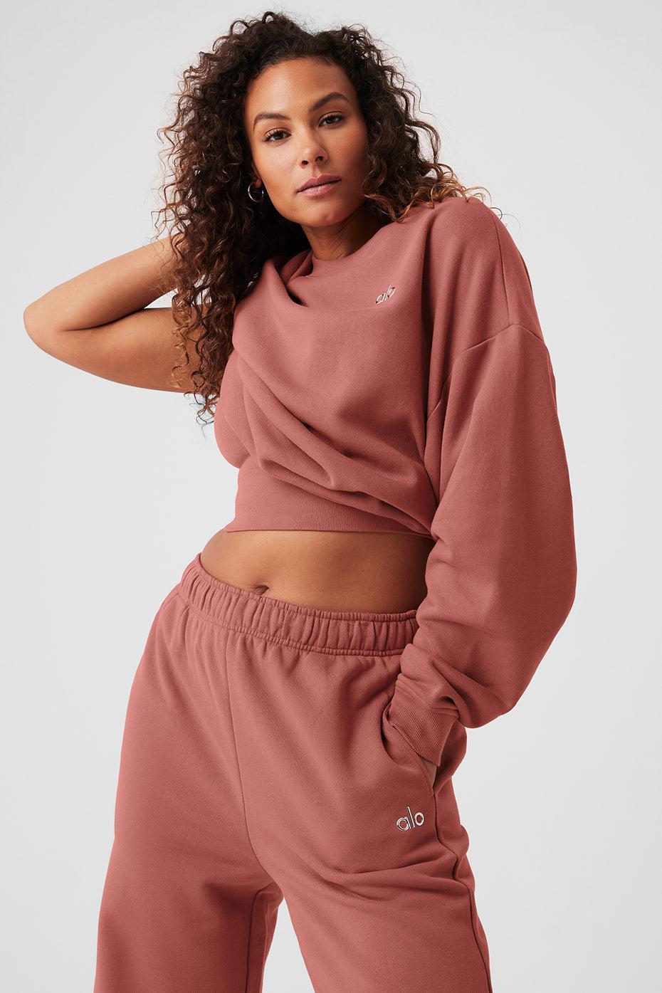 Accolade Crew Neck Pullover - Soft Terracotta Female Product Image