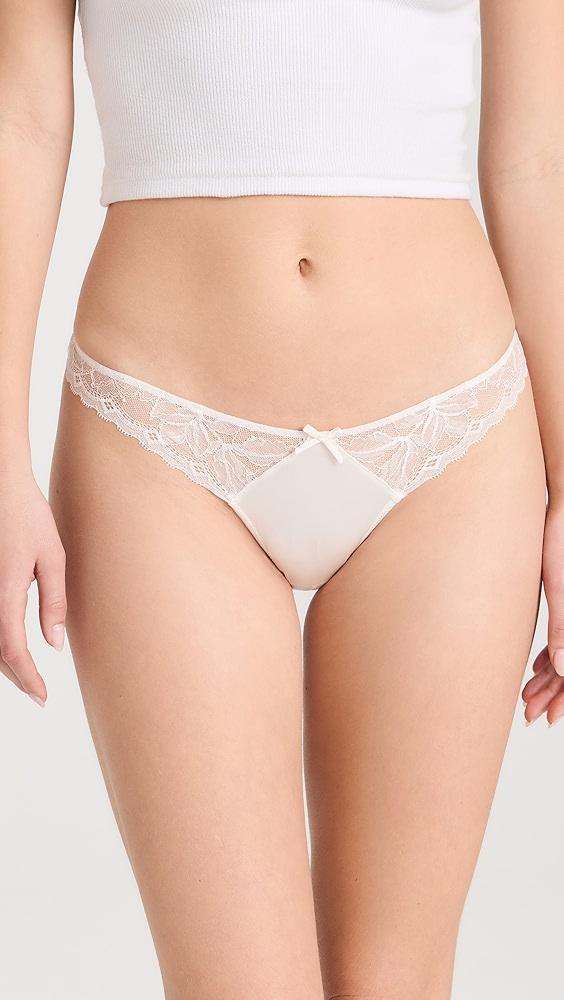 Fleur du Mal Gardenia Lace Thong | Shopbop Product Image