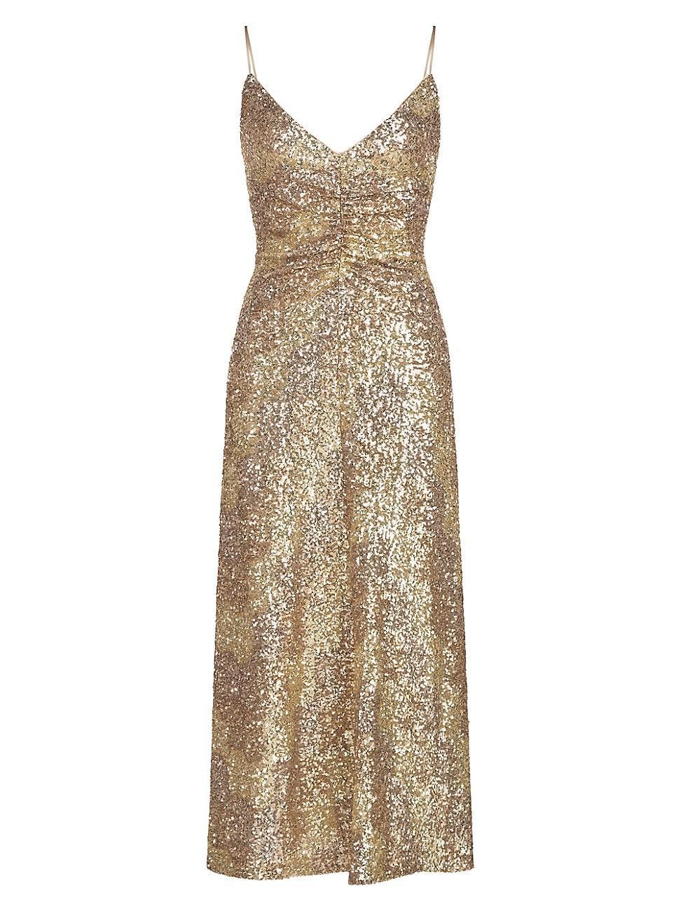 Womens Alesandra Sequined Fit & Flare Dress Product Image