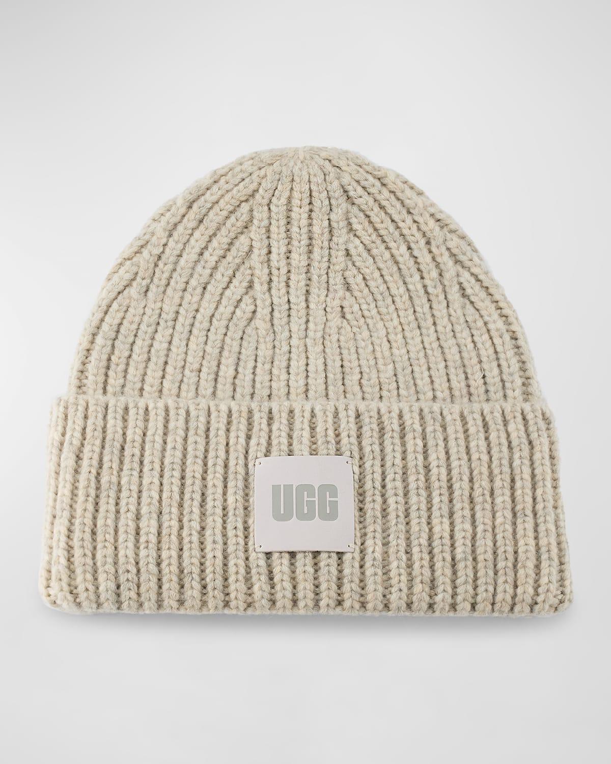 Mens Chunky Rib Knit Beanie Hat Product Image