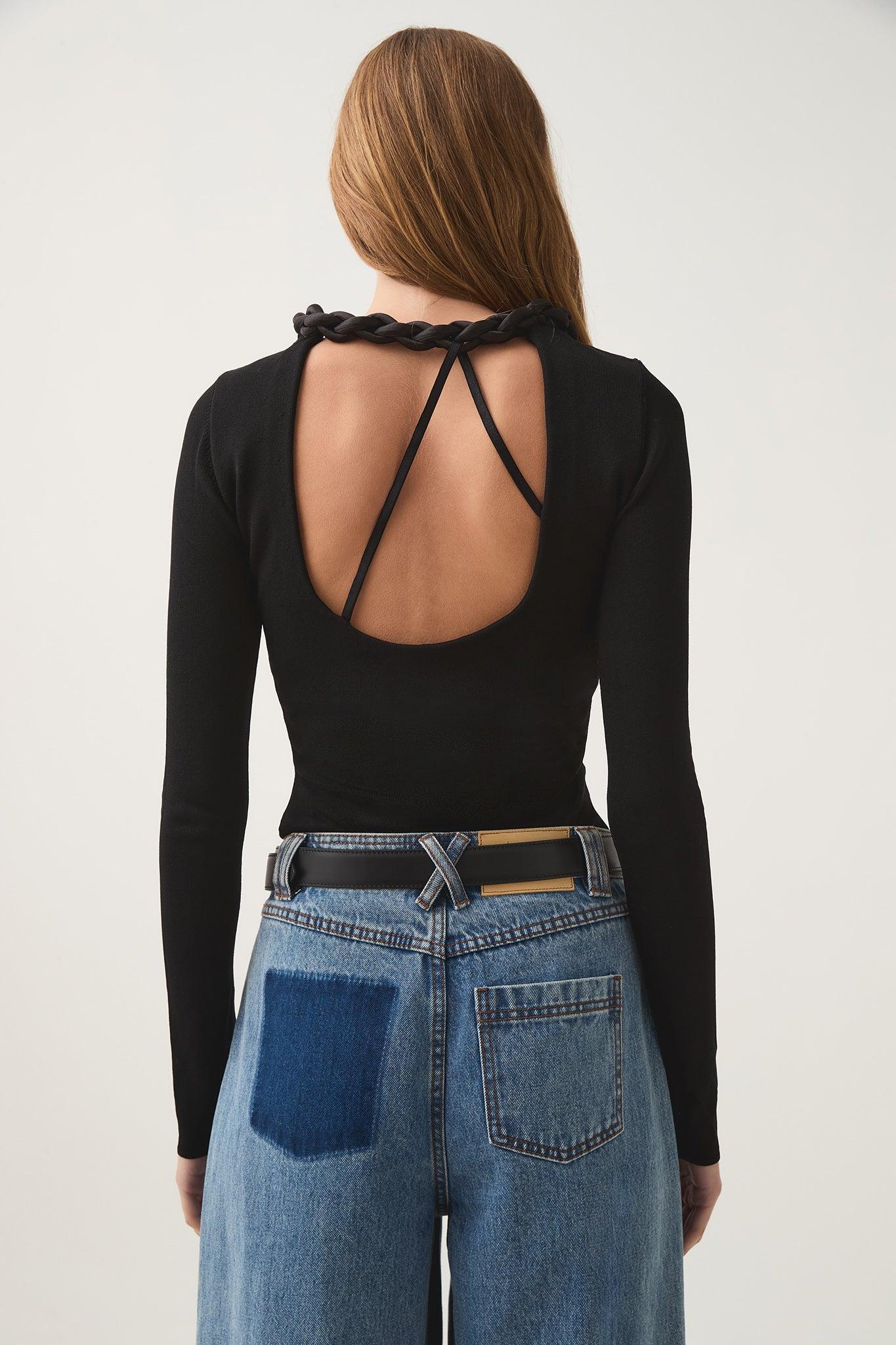 Entwined Open Back Knit Top Product Image