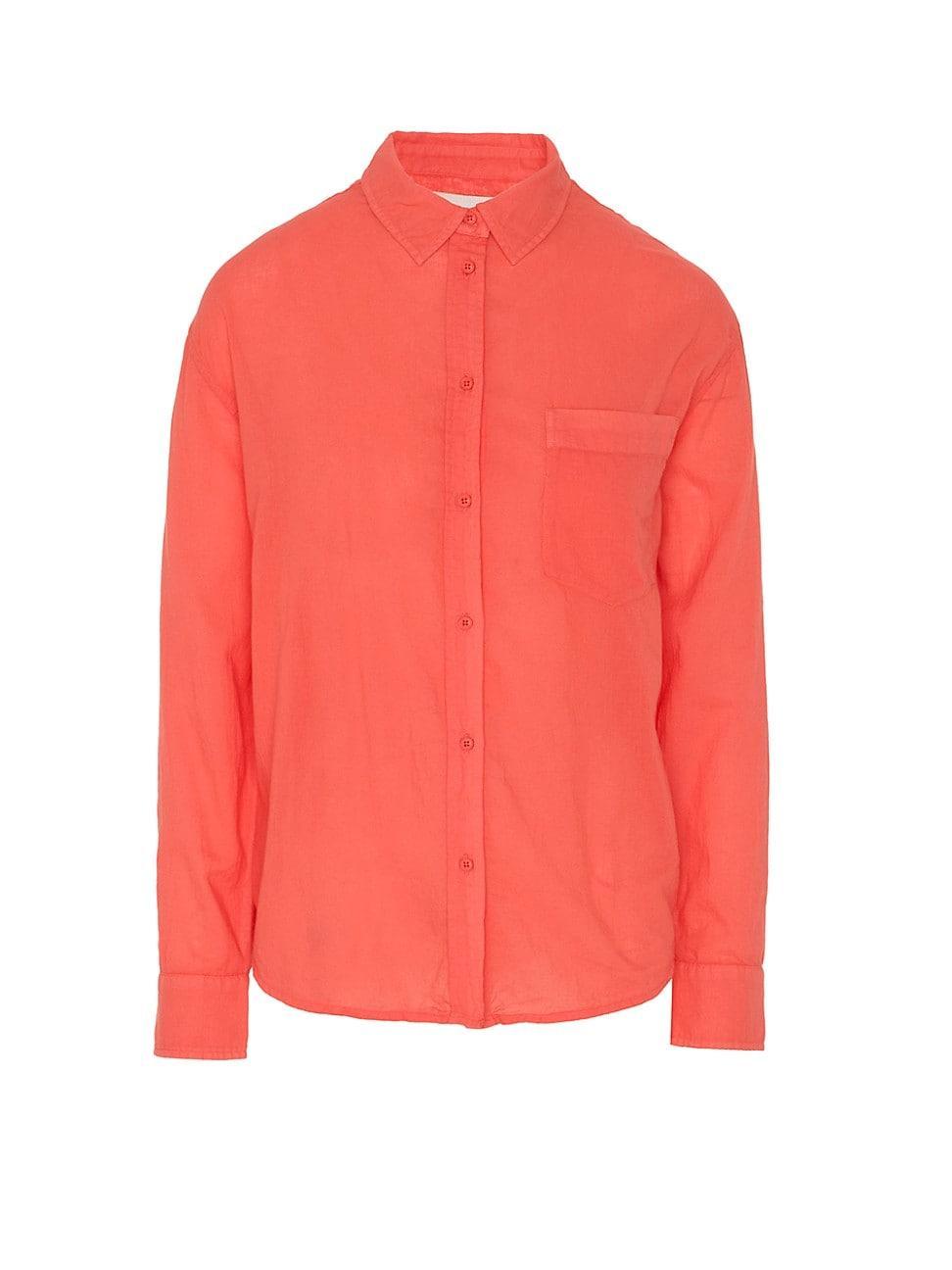 7 For All Mankind Button Front Cotton Shirt Product Image