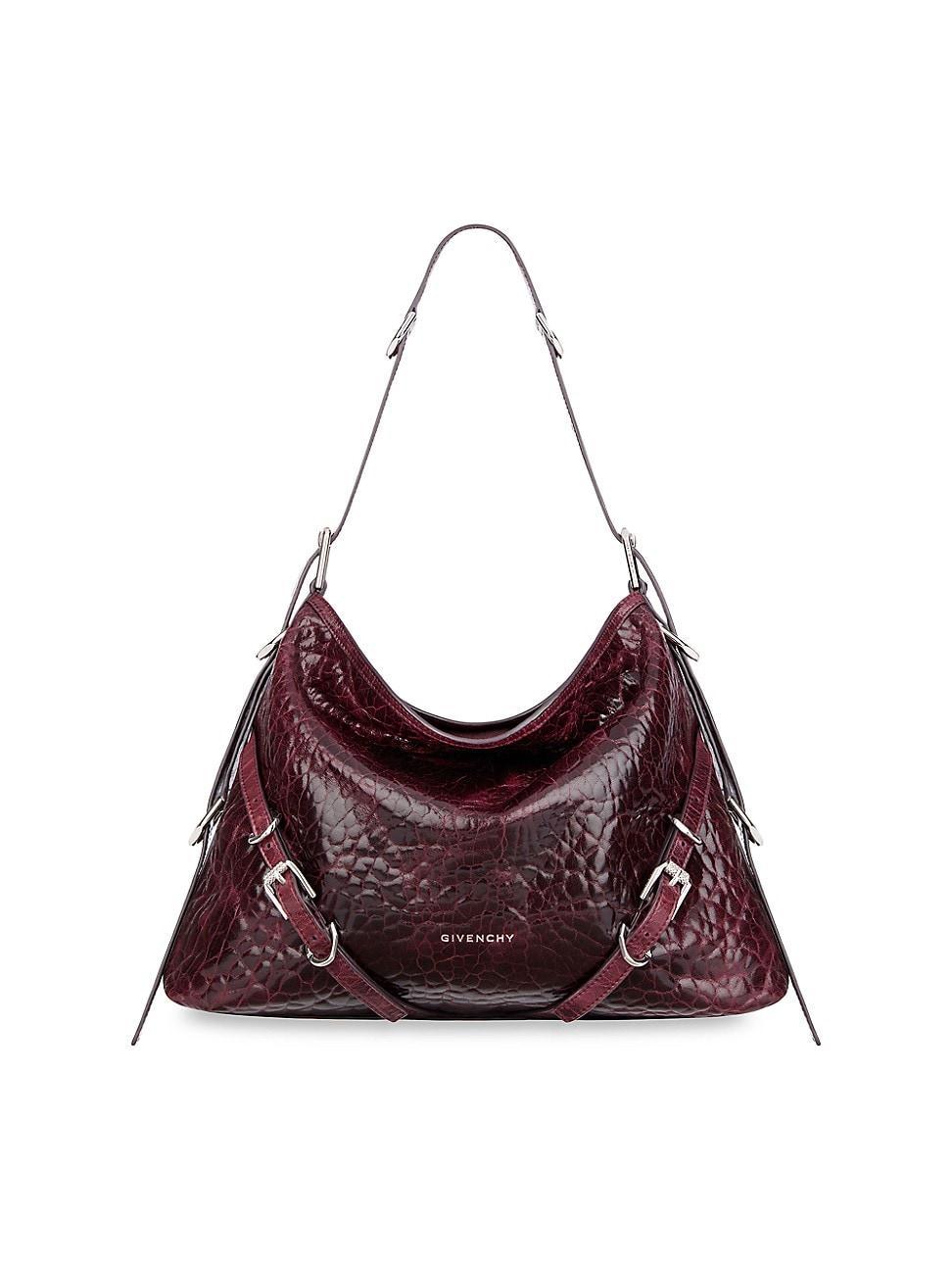 Womens Medium Voyou Bag in Crackled Patent Leather Product Image