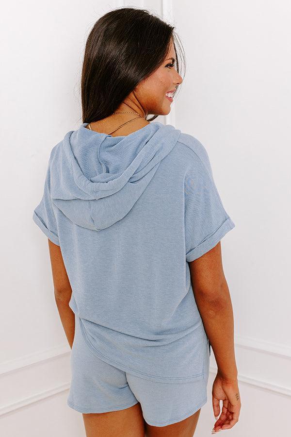 Take A Holiday Top In Airy Blue Product Image